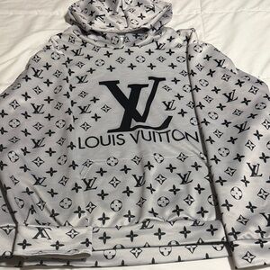 Louis Vuitton Monogram Gray and Black Hoodie